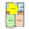セピアガーデン 2DKの間取り