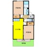 セジュール波須 2DKの間取り