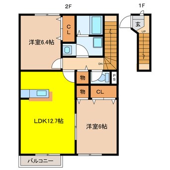 間取図 フォンテーヌ西美濃Ｂ