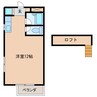 ハウスパインヒルⅡ 1Rの間取り