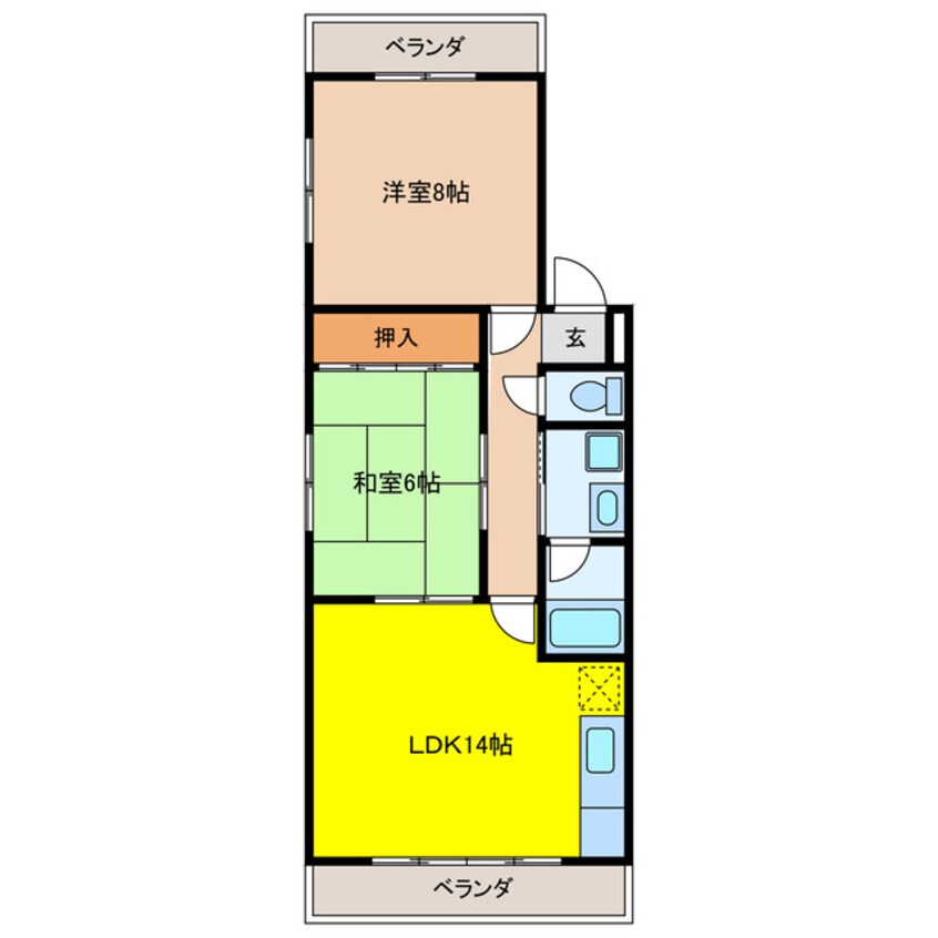 間取図 第二細川マンション