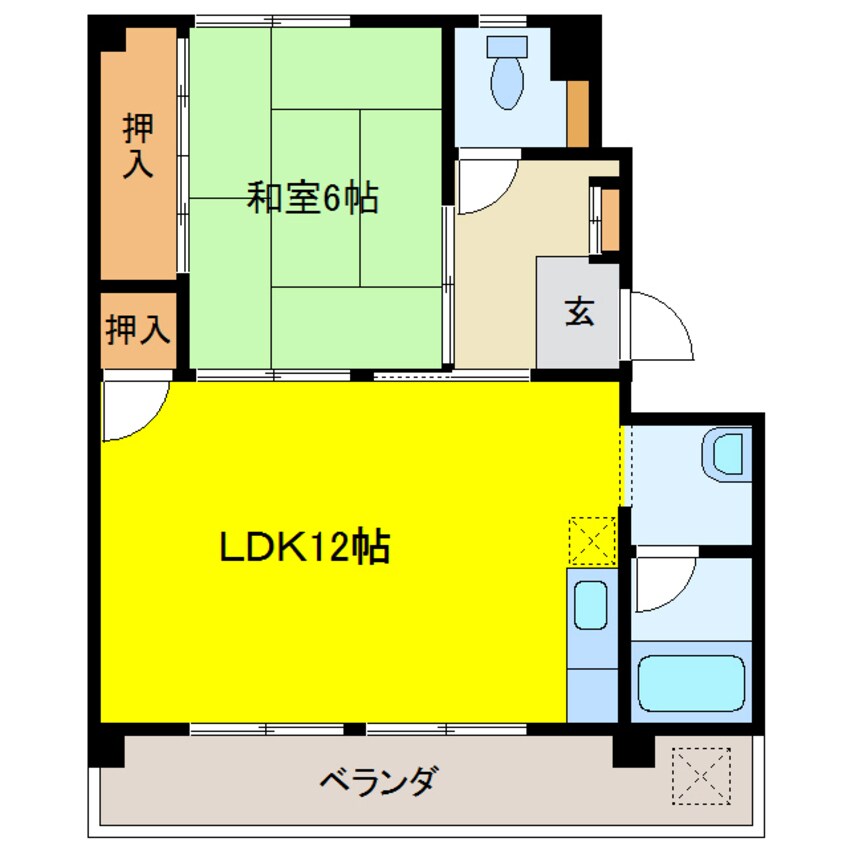 間取図 コーポ岡安