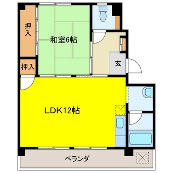 間取図 コーポ岡安