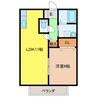 メルベーユ芝原 1LDKの間取り