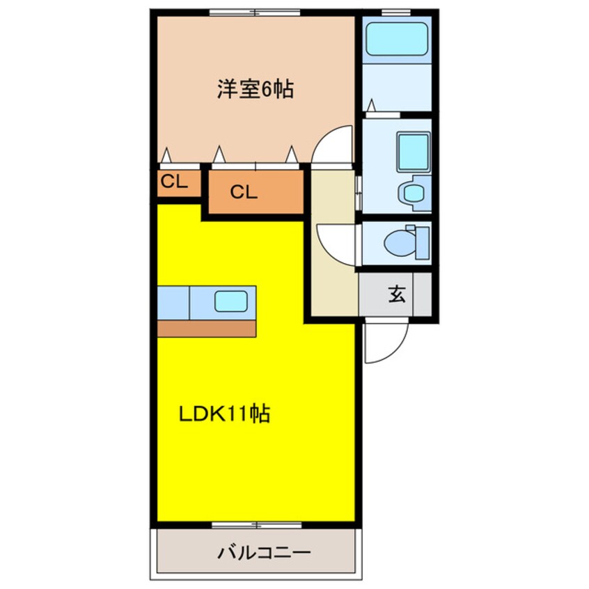 間取図 メルベーユ芝原