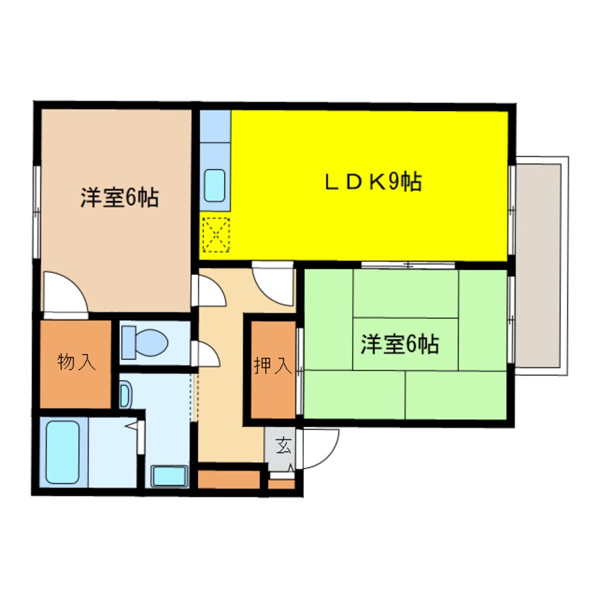 間取図 サンビレッジ築捨