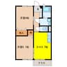 ウイング　Ｂ 2DKの間取り
