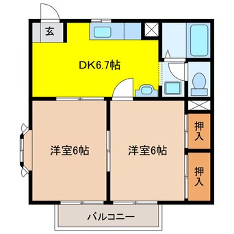 間取図 なかよしハウスＡ