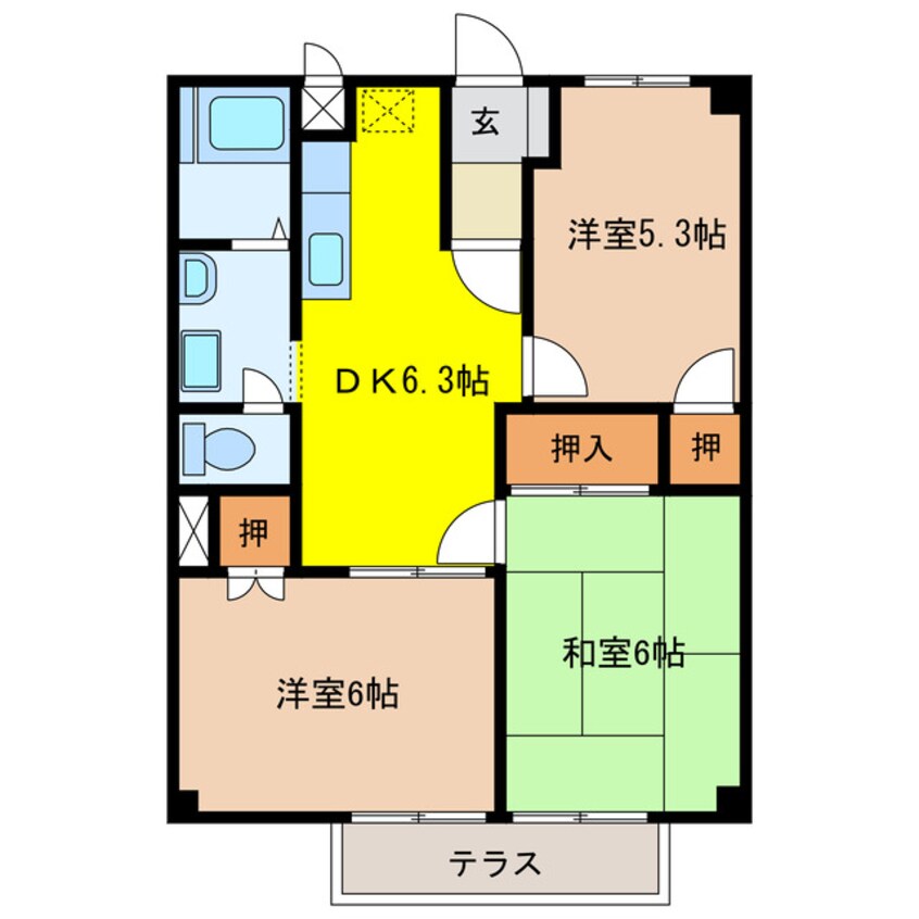 間取図 ニューシティー宮前Ｂ