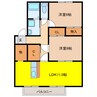 アネックス華ブラウン 2LDKの間取り