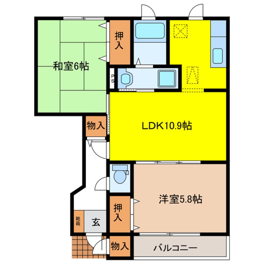 間取図 Ｌｉｏｎ柊Ａ