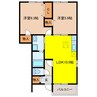 グリーンピースＡ 2LDKの間取り
