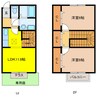 ヘスティアＣ 2LDKの間取り