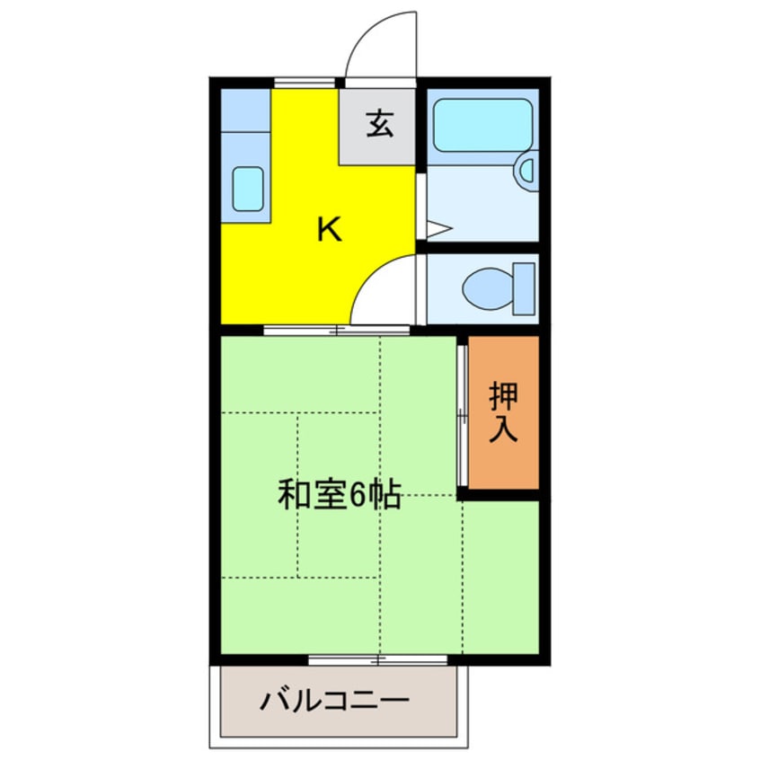 間取図 パナコーポ荒木Ｃ