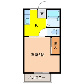 間取図 パナコーポ荒木Ｃ