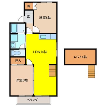 間取図 ラポールおおいＢ棟