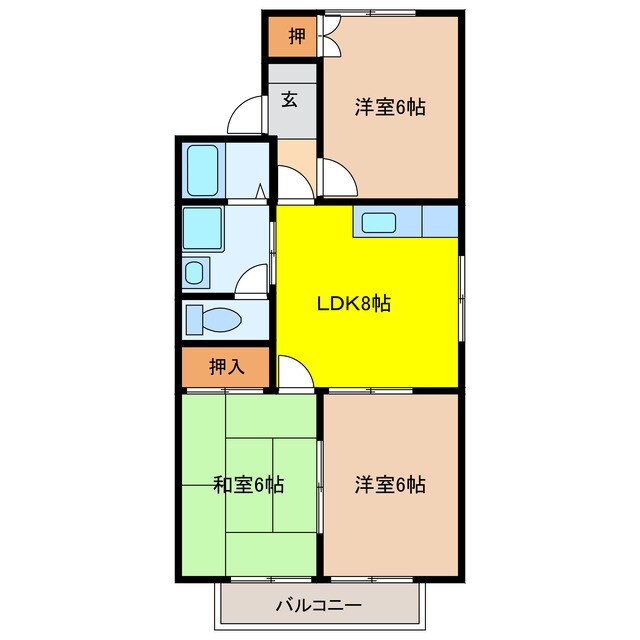 間取り図 ラポールおおいＡ棟