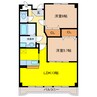 グランシエル 2LDKの間取り