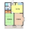 孝行マンション 2DKの間取り