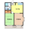 孝行マンション 2DKの間取り