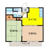 廣美ハイツ 2DKの間取り