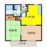 廣美ハイツ 2DKの間取り