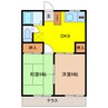 グリーンハイツ池田 2DKの間取り