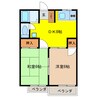 グリーンハイツ池田 2DKの間取り