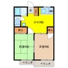 グリーンハイツ池田 2DKの間取り