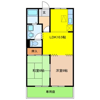 間取図 アベニューカサギ506