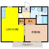ビーライン本今 1LDKの間取り