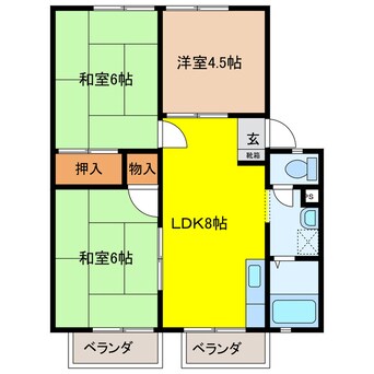 間取図 コンフォート東大垣