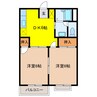 Ｇクレフ和合　Ｂ 2DKの間取り