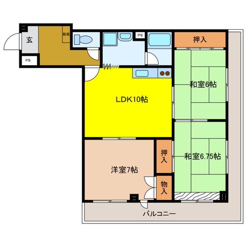 間取図 メゾン川瀬Ⅱ