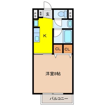 間取図 ノーブルＦＵＪＩＩ　Ｂ