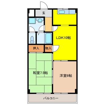 間取図 ハイリッジ牧野