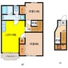 エテルノＡ 2LDKの間取り