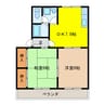 コンフォールシャトー 2DKの間取り