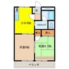フォートレス21Ａ 2DKの間取り