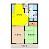 フォートレス21Ｂ 2DKの間取り