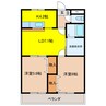 リベラル・プレイス 2LDKの間取り