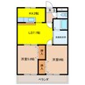 リベラル・プレイス 2LDKの間取り