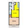 クリエイトハイム安田 1DKの間取り