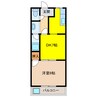 クリエイトハイム安田 1DKの間取り