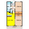 セレニータA 2LDKの間取り