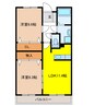 セレニータA 2LDKの間取り