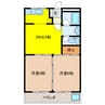 加賀野コーポⅠ 2DKの間取り