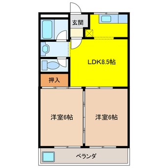 間取図 加賀野コーポⅠ