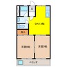 アメニティパークＢ 2DKの間取り