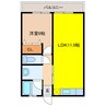 ハイツむすぶ 1LDKの間取り